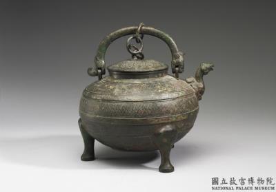 图片[3]-He water vessel with T-shaped cloud and thunder pattern, Warring States period (475-221 BCE)-China Archive